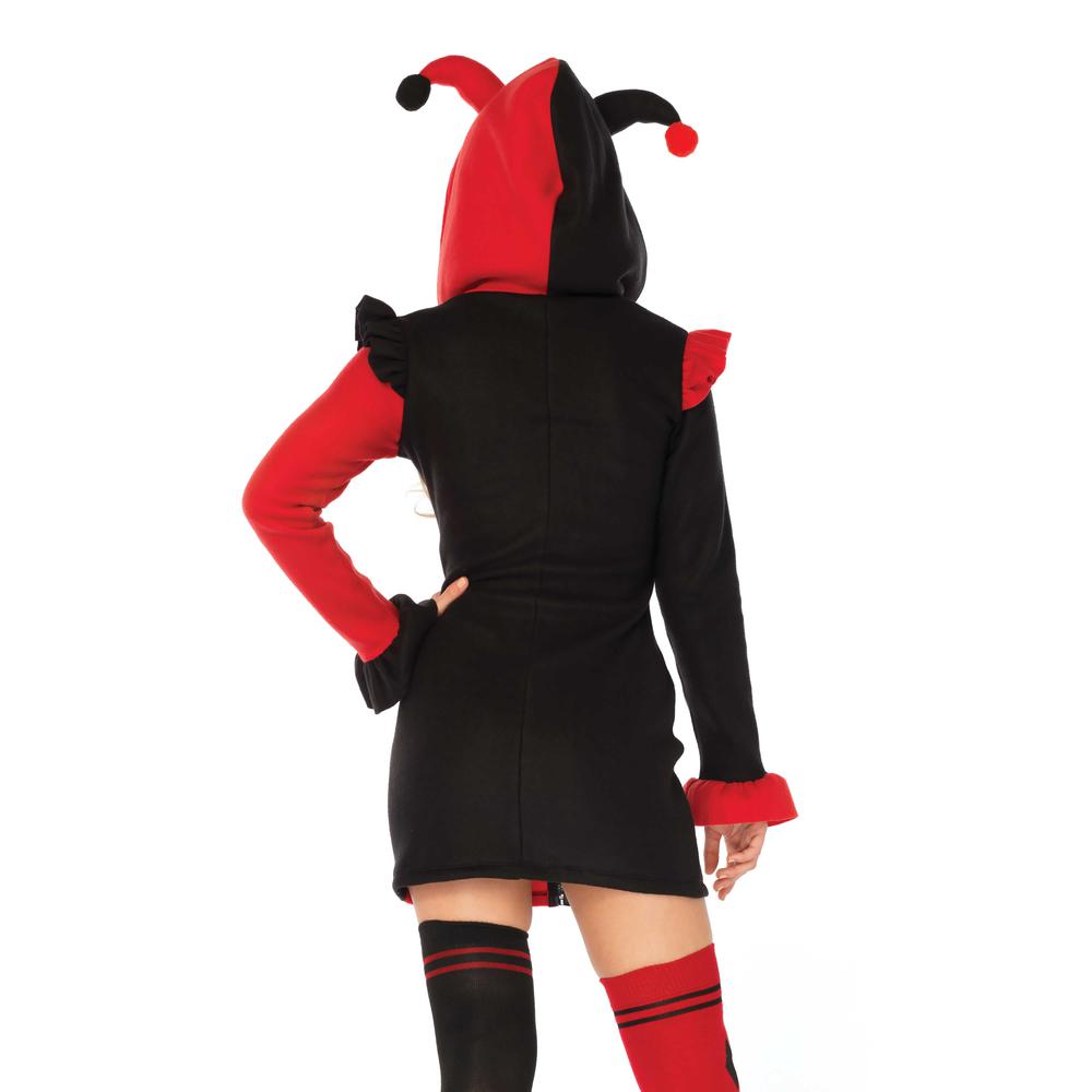 Leg Avenue - Harlequin Cozy Costume - Noir/Rouge